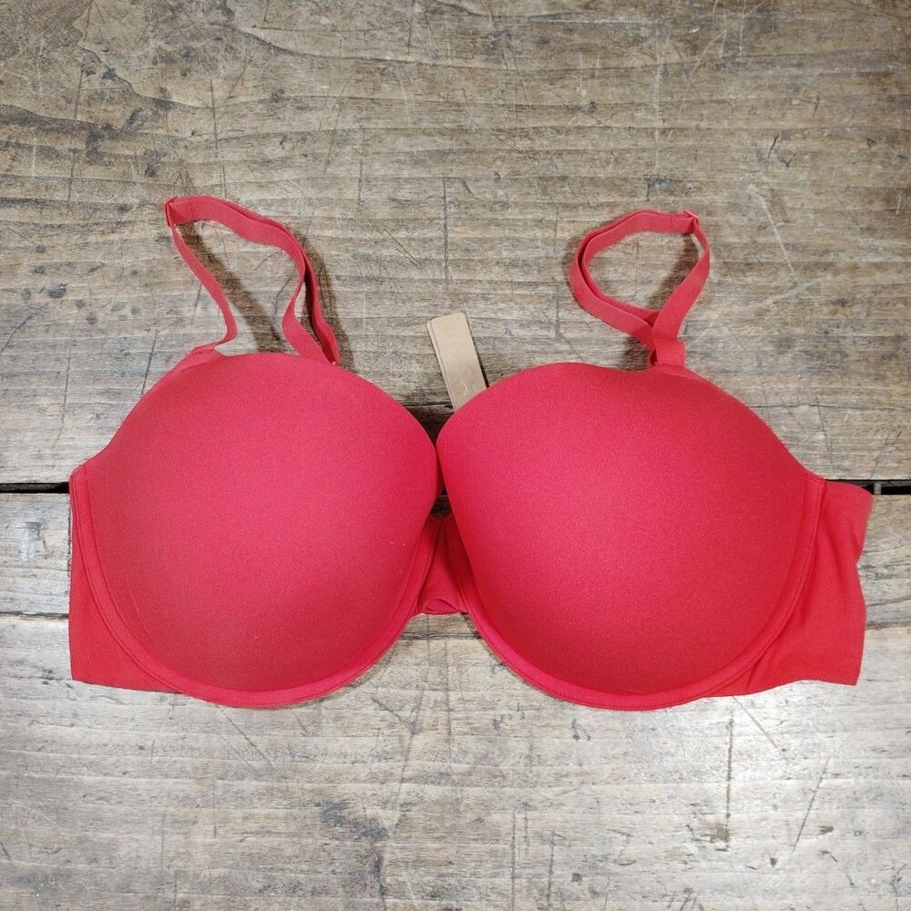 SKIMS Fits Everybody Push Up Demi Bra 40D Red NWT Cherry BA-DEM-9222